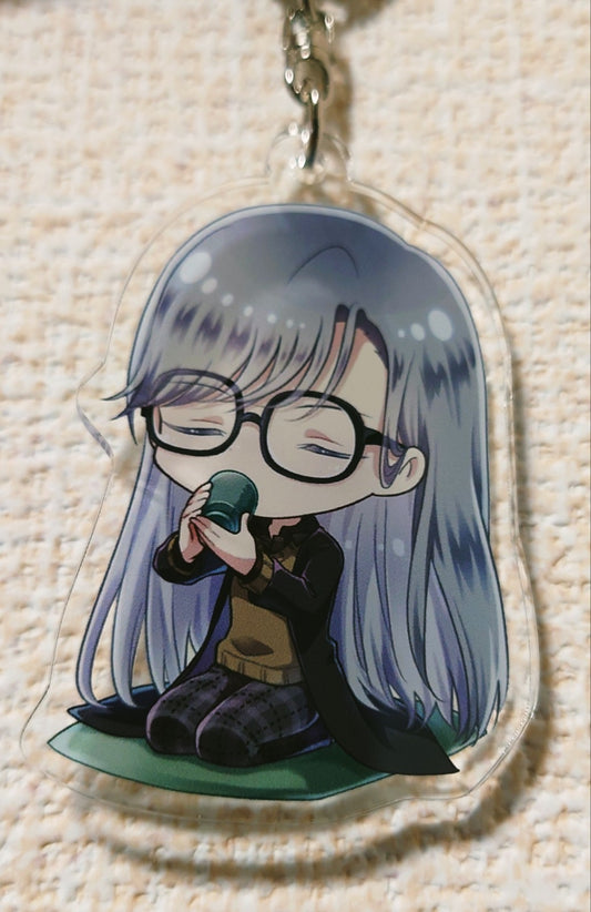 お茶を飲んでいるmomoさんキー!